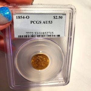 1853 Gold Dollar AU-53